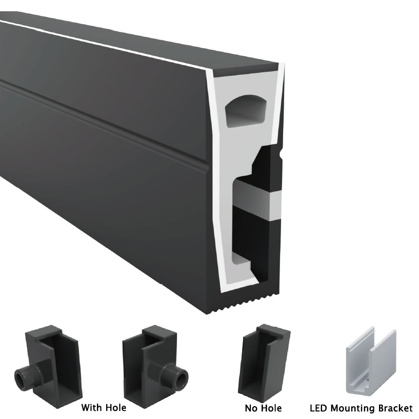 06*16mm 120° Side Emitting All Black Silicone LED Diffuser Tube For 8mm LED Strips 06*16mm 120° Side Emitting All Black Silicone LED Diffuser Tube For 8mm LED Strips